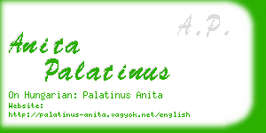 anita palatinus business card